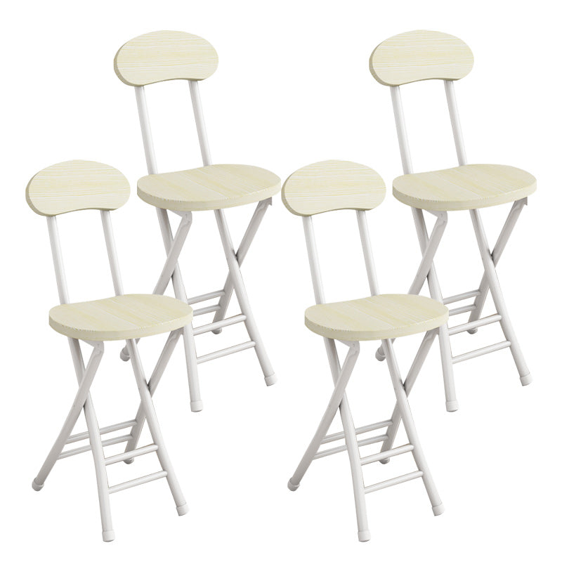 Modern Metal Open Back Folding Armless Dining Chairs(Set of 4/8)