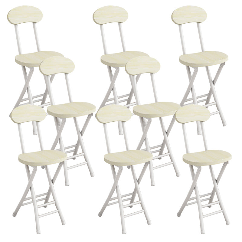 Modern Metal Open Back Folding Armless Dining Chairs(Set of 4/8)