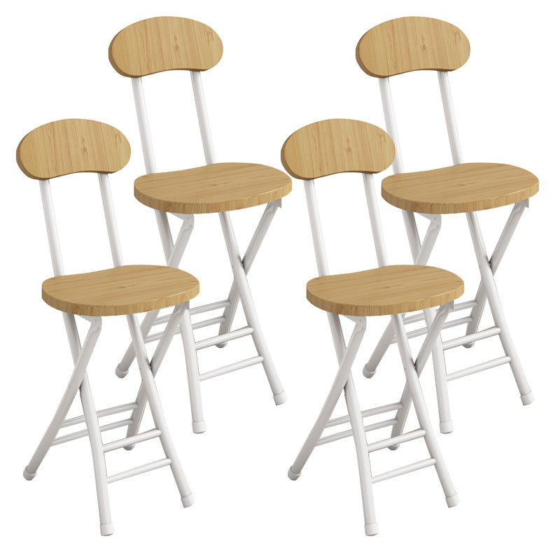 Modern Metal Open Back Folding Armless Dining Chairs(Set of 4/8)