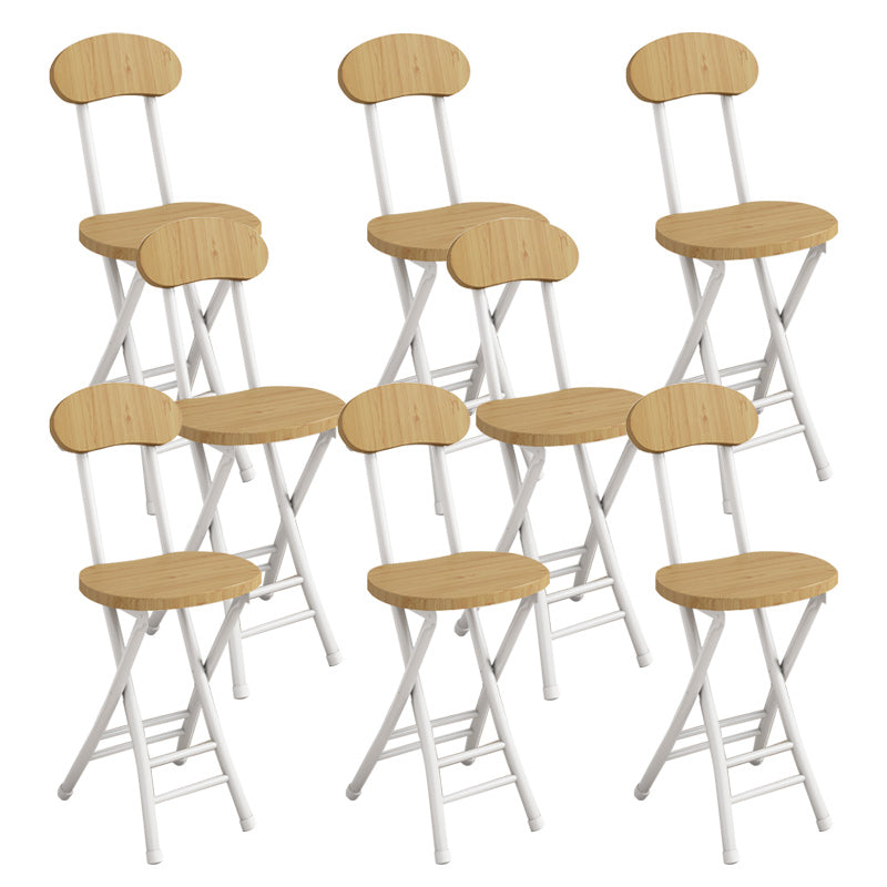 Modern Metal Open Back Folding Armless Dining Chairs(Set of 4/8)