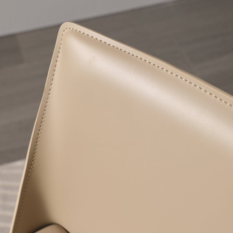 Contemporary 39" Height Backrest Counter High Stool with Leather Cushion