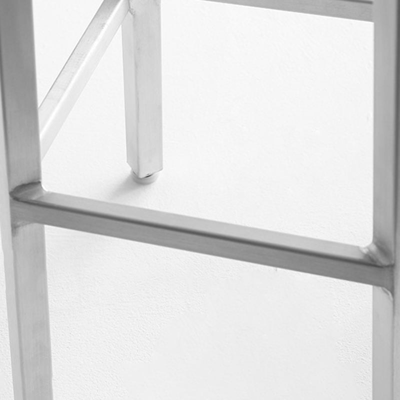 Contemporary Backless Metal Counter Stool with 4 Legs for Dining Room