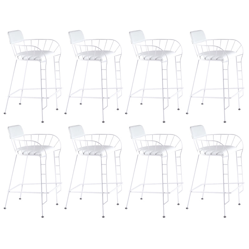 Contemporary 39" Height Backrest Counter Stool with Leather Cushion