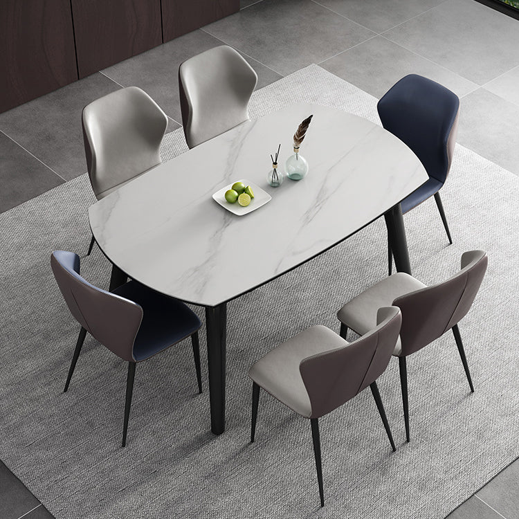 5/7 Pcs Dining Set with Foldable Dining Table and Faux Leather Chairs