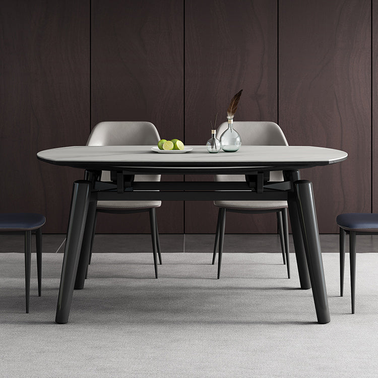 5/7 Pcs Dining Set with Foldable Dining Table and Faux Leather Chairs