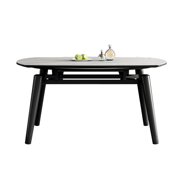 5/7 Pcs Dining Set with Foldable Dining Table and Faux Leather Chairs