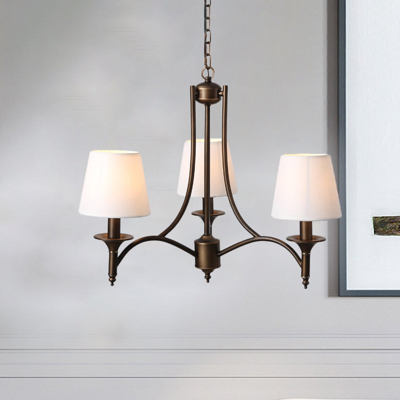 Kit di luce a sospensione in tessuto affusolato rustico soggiorno a 3/8 luci il lampadario appeso in blu