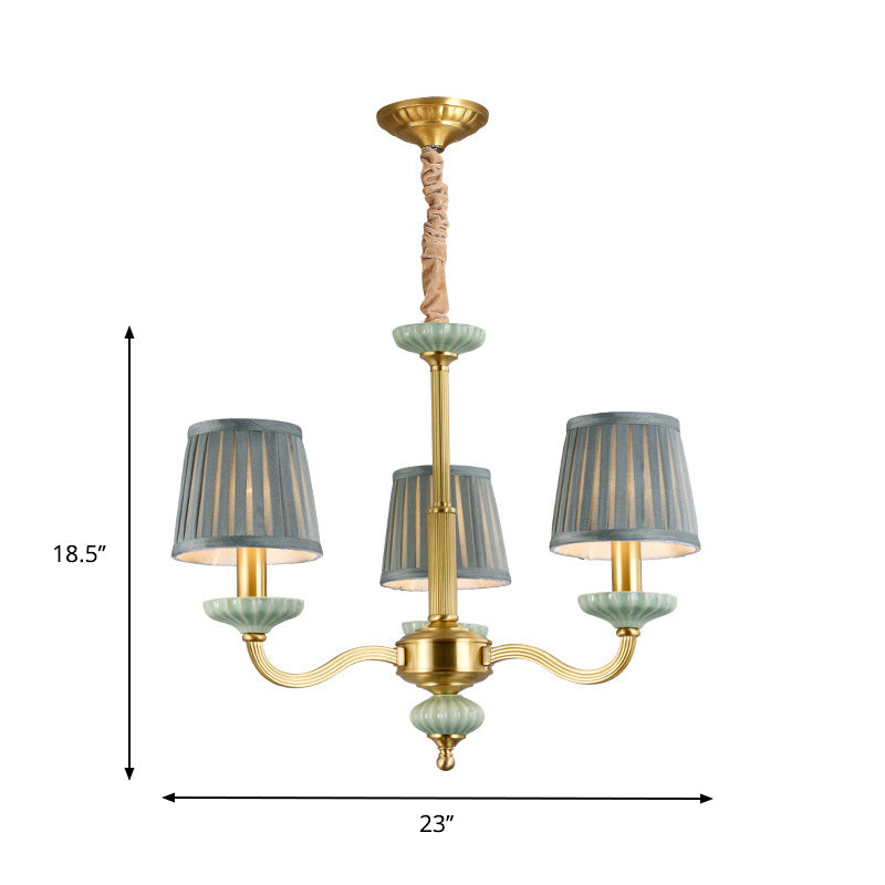 Lampadella in tessuto a 3/6 tradizioni lampadario Accampamento tradizionale in ottone in ottone per la camera da letto con il braccio sinuoso