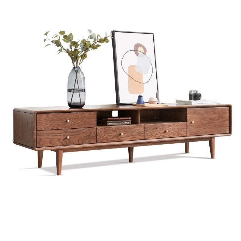 Mid Century Modern TV Stand Console with Wooden Legs for Living Room