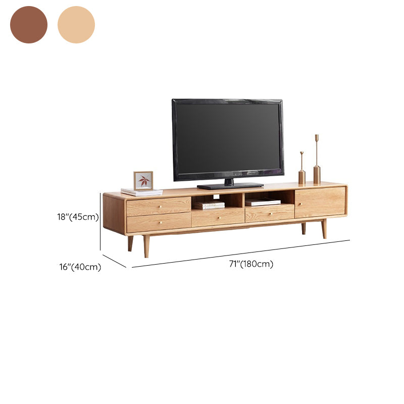 Mid Century Modern TV Stand Console with Wooden Legs for Living Room
