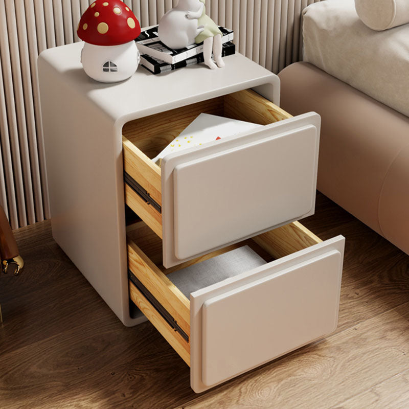 Scandinavian Wood Bedside Cabinet with Drawer Storage for Bedroom