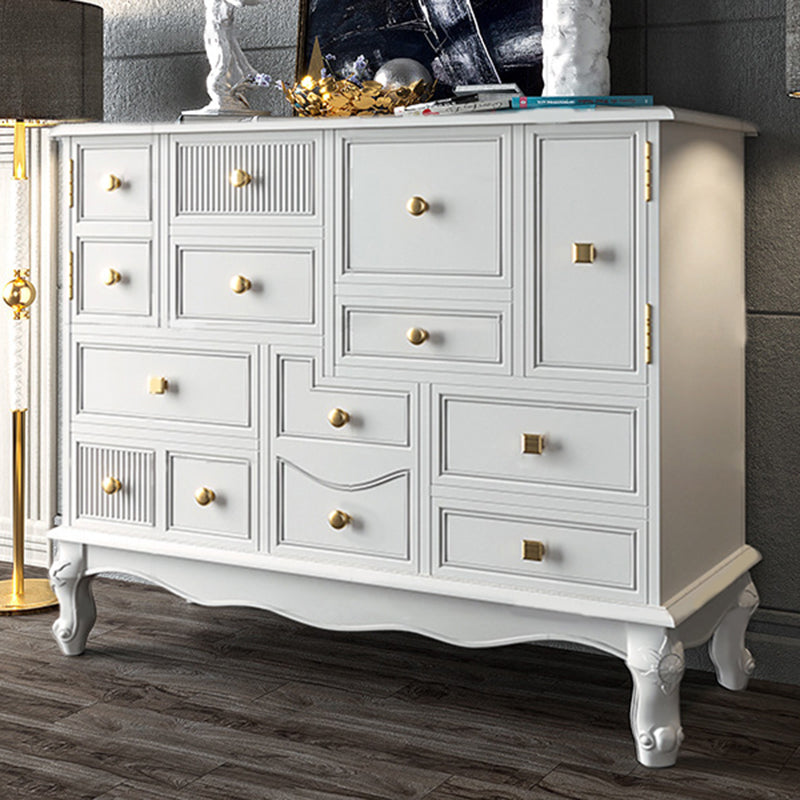 Classic Glam Storage Chest Dresser Horizontal Chest with Drawers