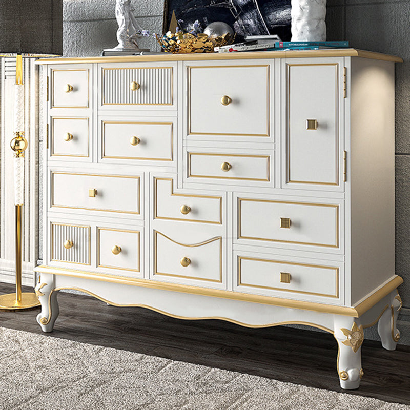 Classic Glam Storage Chest Dresser Horizontal Chest with Drawers