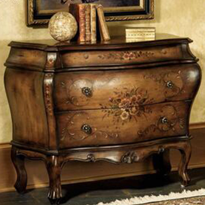 Solid Wood Dresser Traditional Storage Chest Dresser with 3/2 Drawers