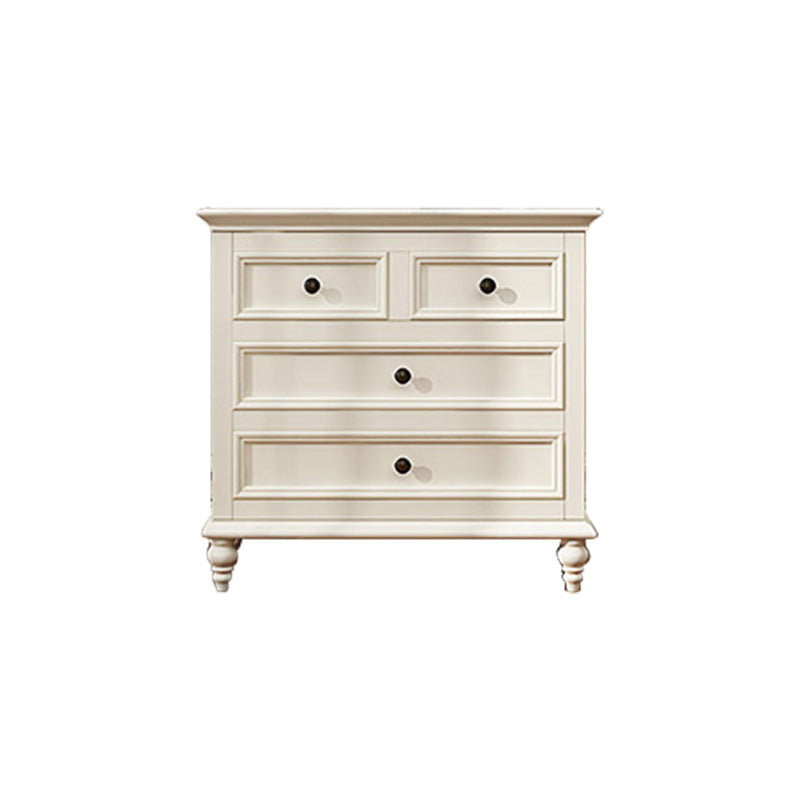 Scandinavian White Wooden Storage Chest Drawers Included for Home