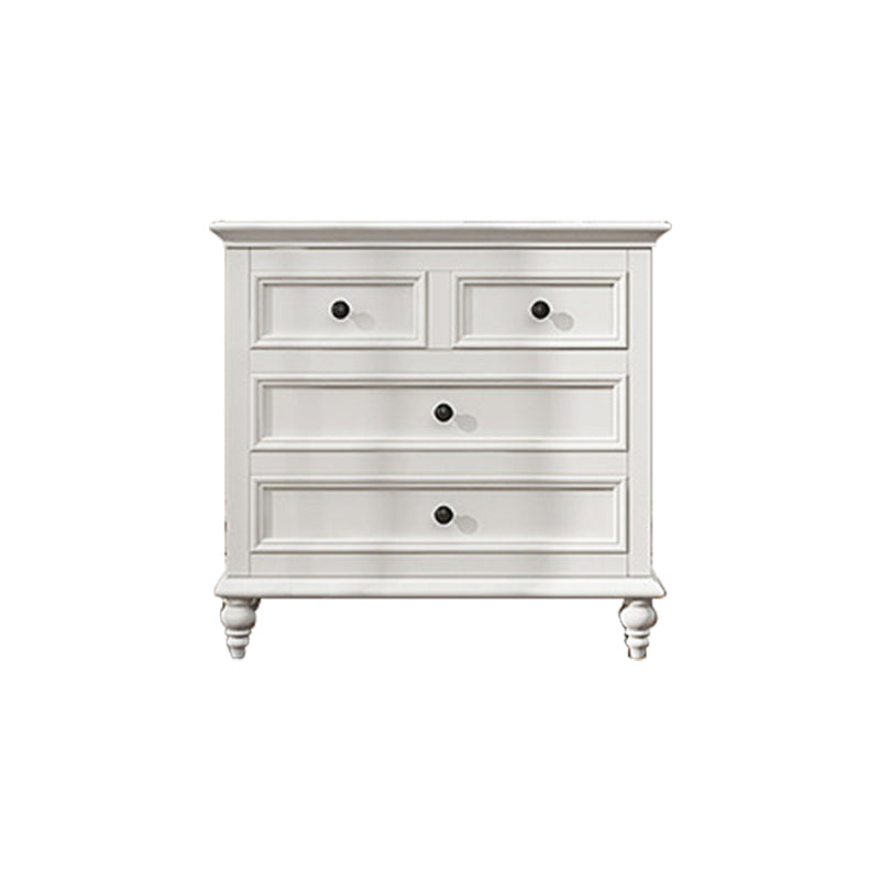 Scandinavian White Wooden Storage Chest Drawers Included for Home