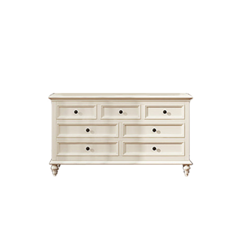 Scandinavian White Wooden Storage Chest Drawers Included for Home