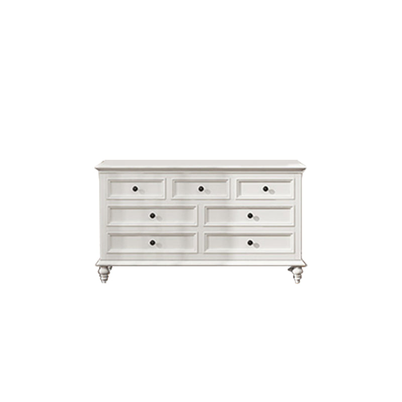 Scandinavian White Wooden Storage Chest Drawers Included for Home