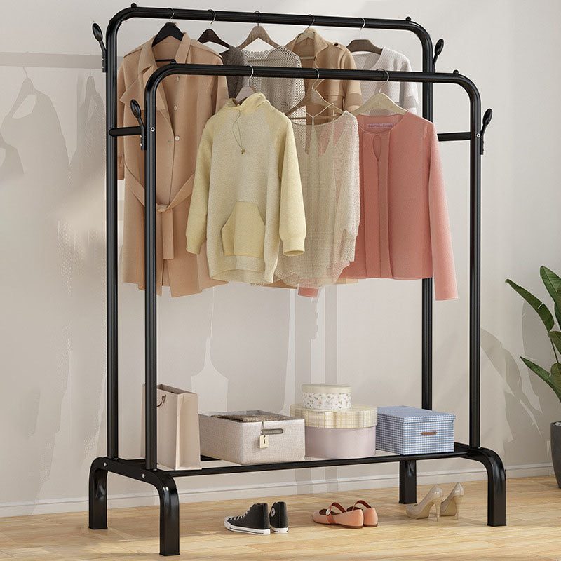 Modern Style Metallic Coat Rack Free Standing Hooks Design Coat Rack with Shelf