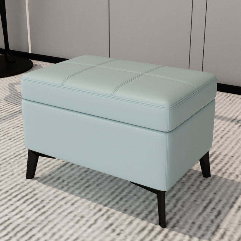 Rectangle Storage Ottomans Contemporary Leather Storage Ottomans with Legs