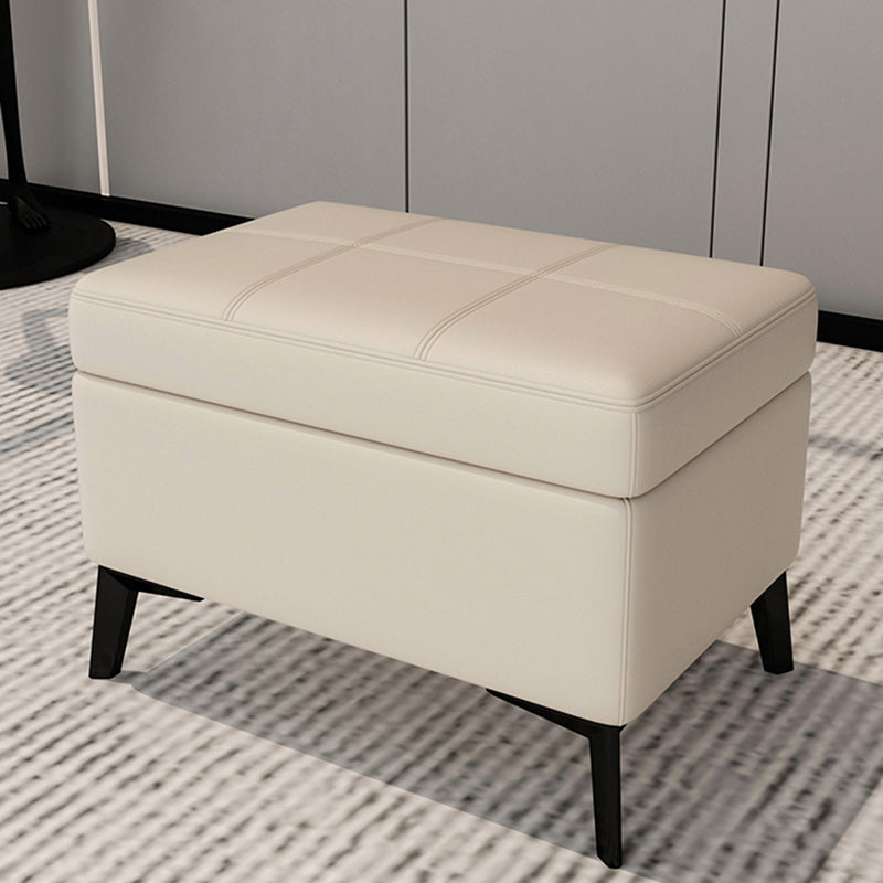 Rectangle Storage Ottomans Contemporary Leather Storage Ottomans with Legs