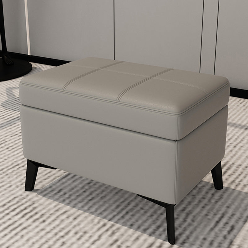 Rectangle Storage Ottomans Contemporary Leather Storage Ottomans with Legs