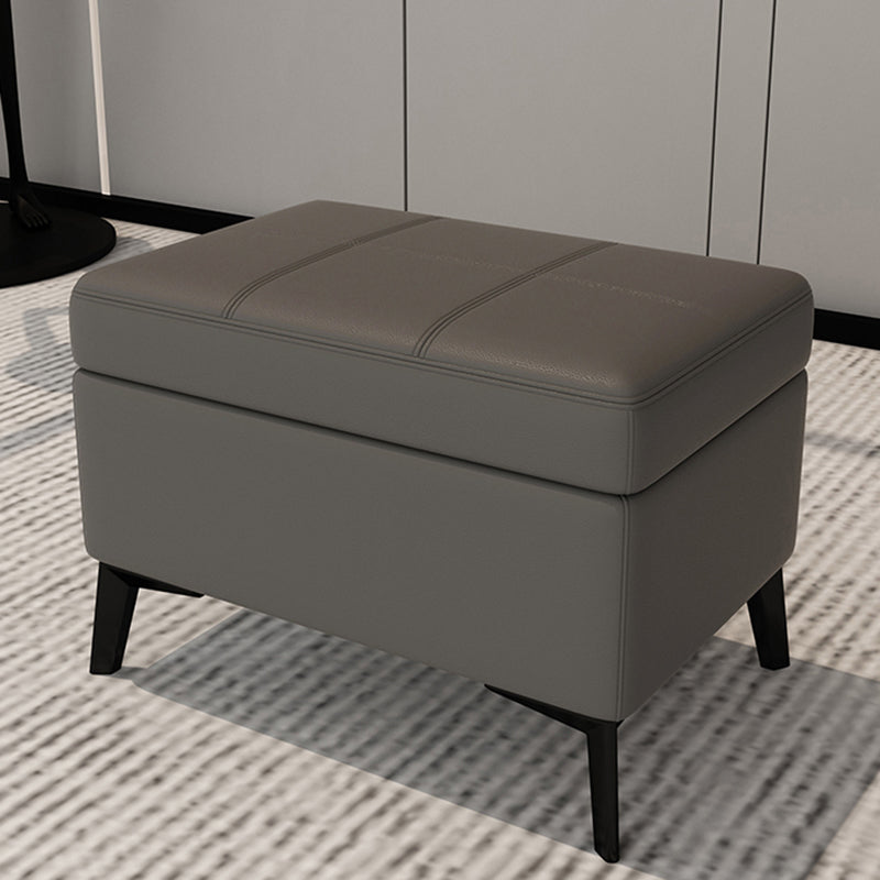 Rectangle Storage Ottomans Contemporary Leather Storage Ottomans with Legs