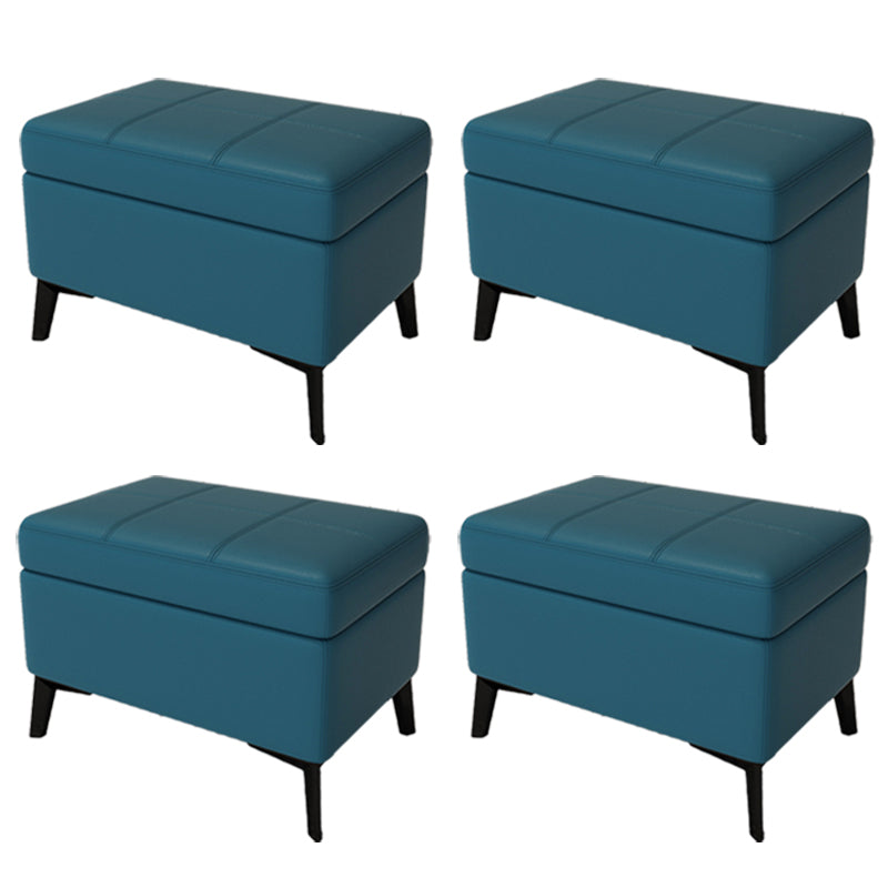 Rectangle Storage Ottomans Contemporary Leather Storage Ottomans with Legs