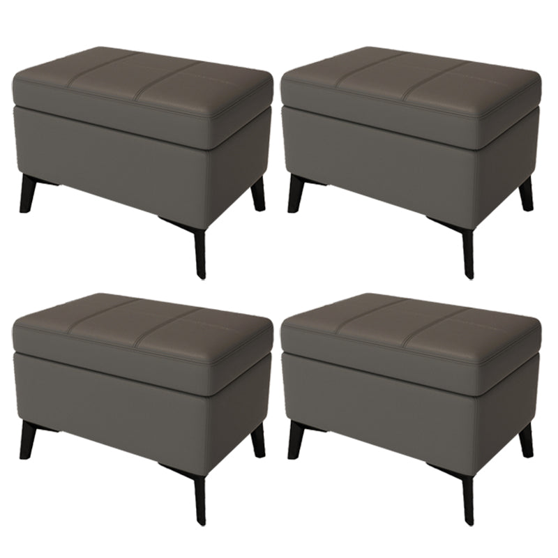 Rectangle Storage Ottomans Contemporary Leather Storage Ottomans with Legs