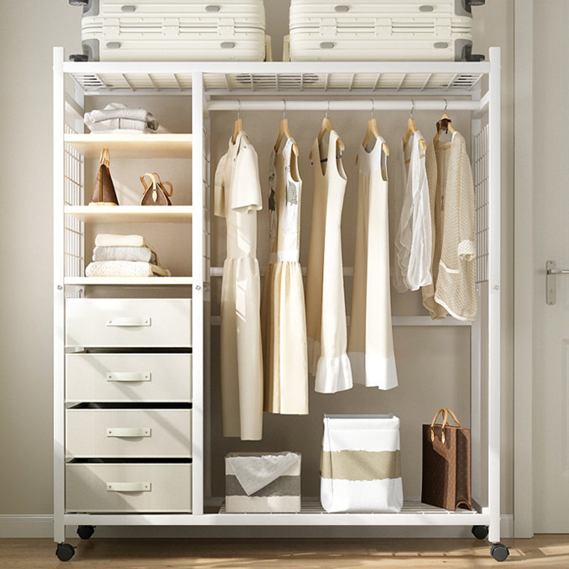 Contemporary Freestanding Wardrobe Closet Home Metal Wardrobe