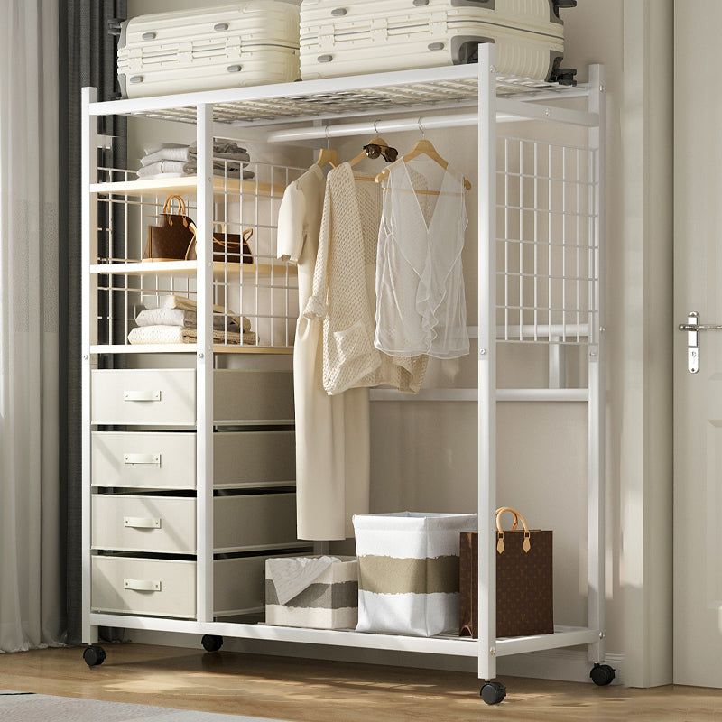 Contemporary Freestanding Wardrobe Closet Home Metal Wardrobe