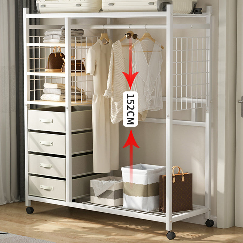 Contemporary Freestanding Wardrobe Closet Home Metal Wardrobe