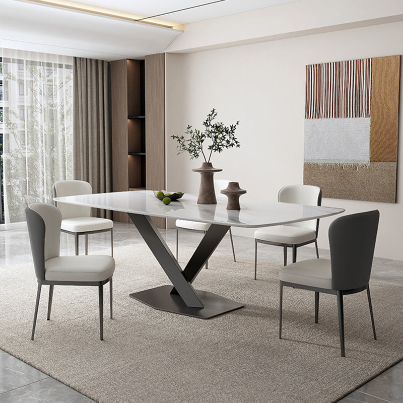 Modern Indoor 1/5/7 Pcs Dinette Set with White Dining Table and Chairs
