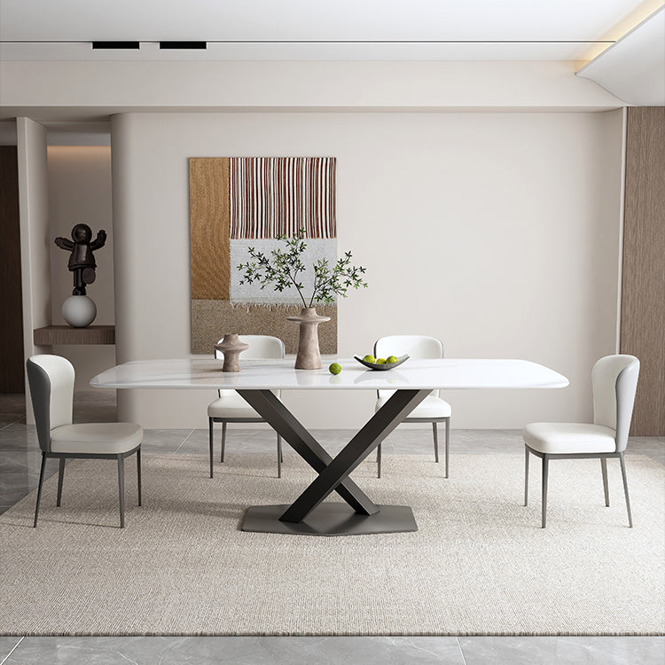 Modern Indoor 1/5/7 Pcs Dinette Set with White Dining Table and Chairs