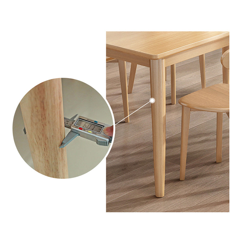 1/2/5 Piece Contemporary Style Dining Room Table and Chair Set in Light Wood