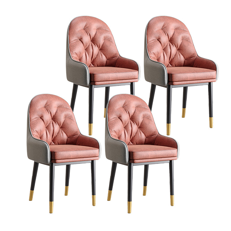 Modern Style Home Solid Back Metal Dining Arm Chair(Set of 4/8)