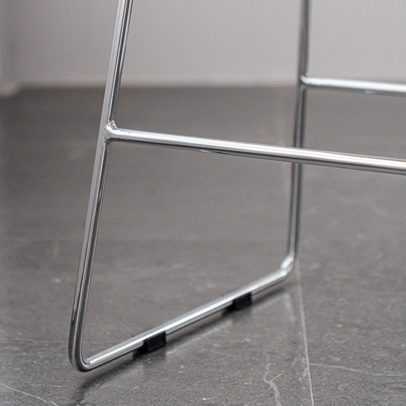 Contemporary Wood and Metal Backless Counter Height Stools for Living Room