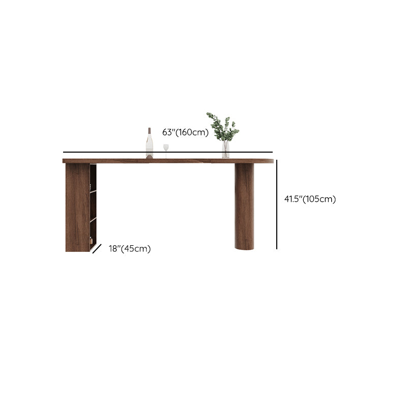 Modern Solid Wood Bar Table Set 1/4 Pieces for Kitchen Dining Room