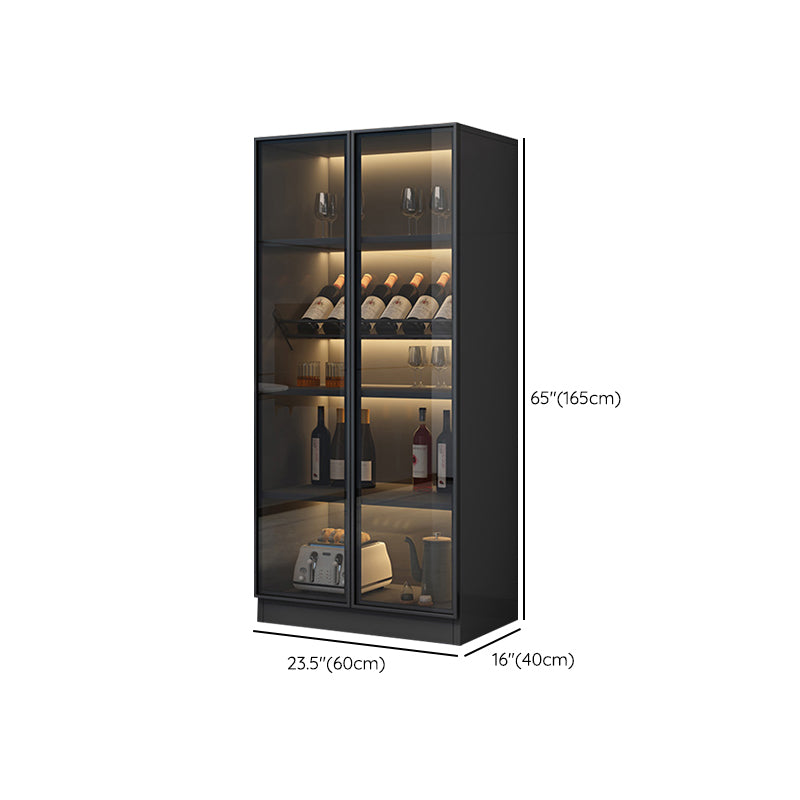 Industrial Freestanding Wine Glass Stemware Rack Holder in Black