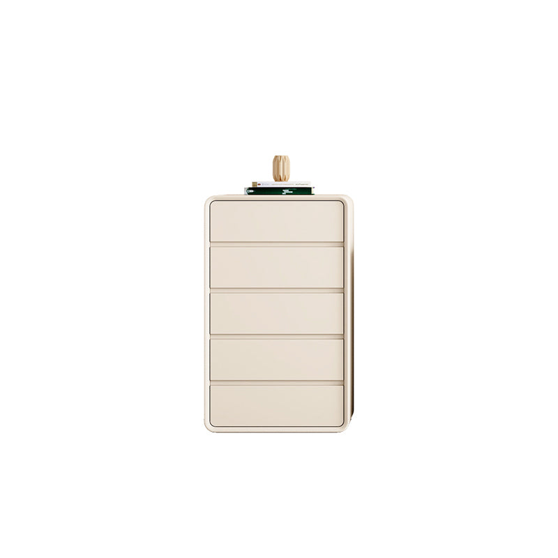 Scandinavian Pine Vertical Storage Chest with Soft-Close Drawers for Home