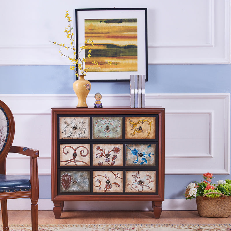 Solid Wood Dresser Traditional Storage Chest Dresser with 3/4/5/6/7 Drawers