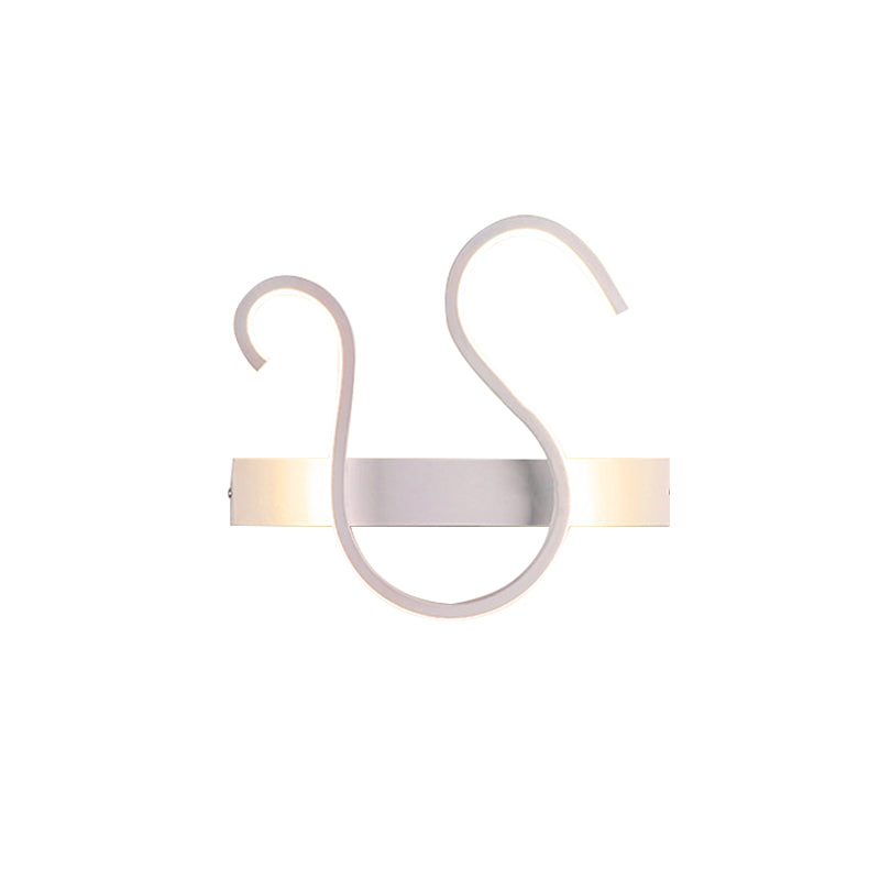 Swirl Wall Light Aymage minimalisme Acrylique Living Room LED Ponderie en lumière chaude / blanche