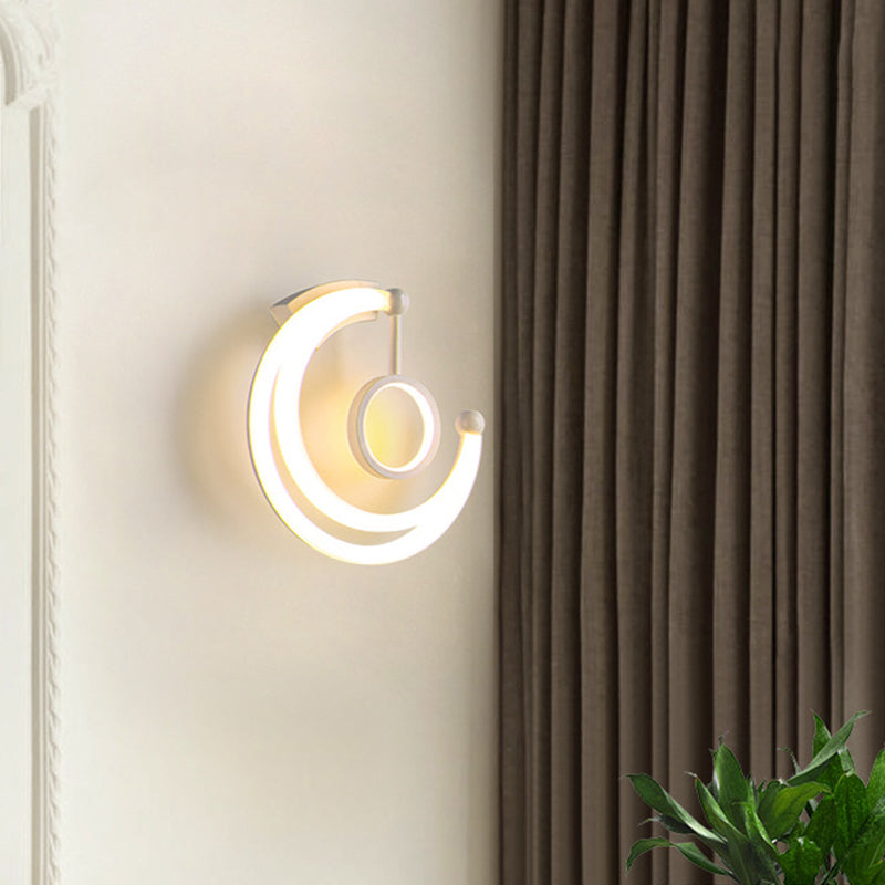 Nordic Style Crescent Mur Light Acrylique Livrage LED Ponderie d'éclairage en phase