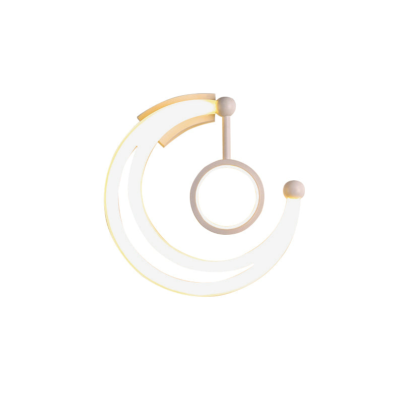 Nordic Style Crescent Mur Light Acrylique Livrage LED Ponderie d'éclairage en phase