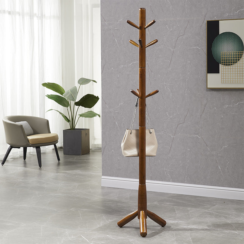 Contemporary Coat Rack Solid Wood Clothes Hanger for Living Room