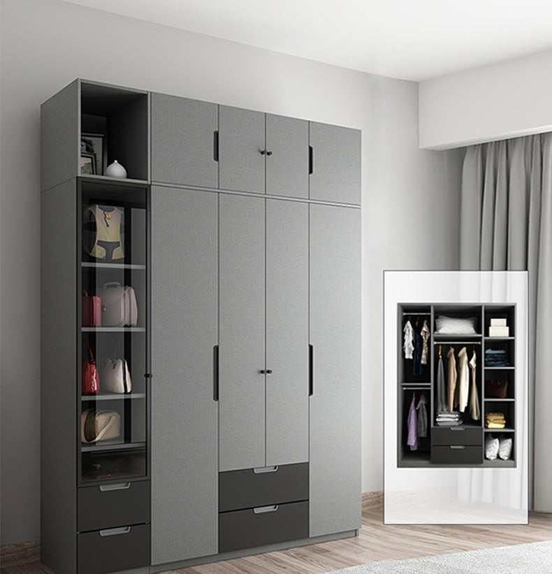 Contemporary Style Wardrobe Armoire Wood Armoire with Door for Bedroom
