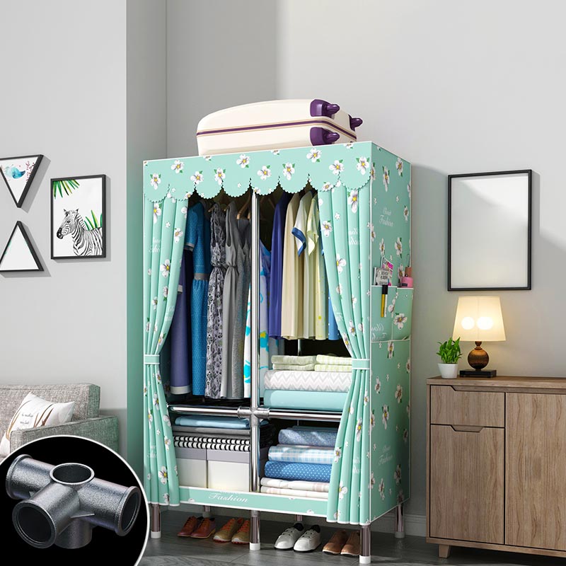 Contemporary Style Wardrobe Armoire Wood Armoire with Clothes Rail for Bedroom