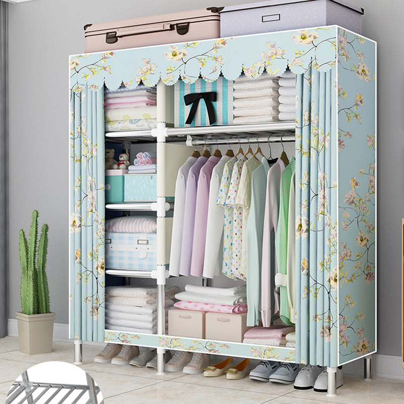 Contemporary Style Wardrobe Armoire Bedroom Armoire with Leg and Shelves