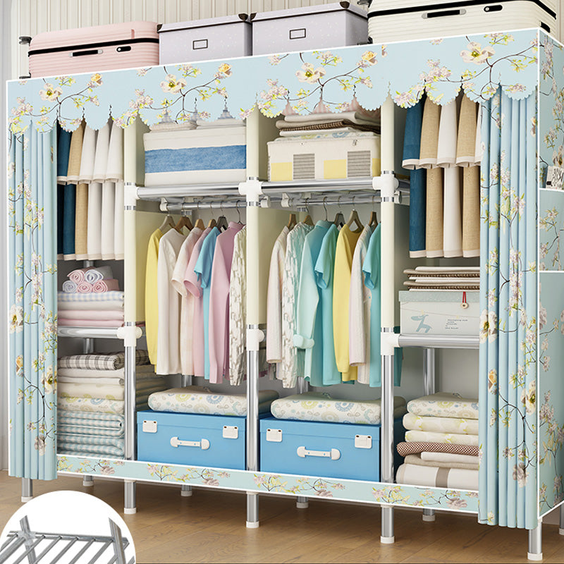 Contemporary Style Wardrobe Armoire Bedroom Armoire with Leg and Shelves