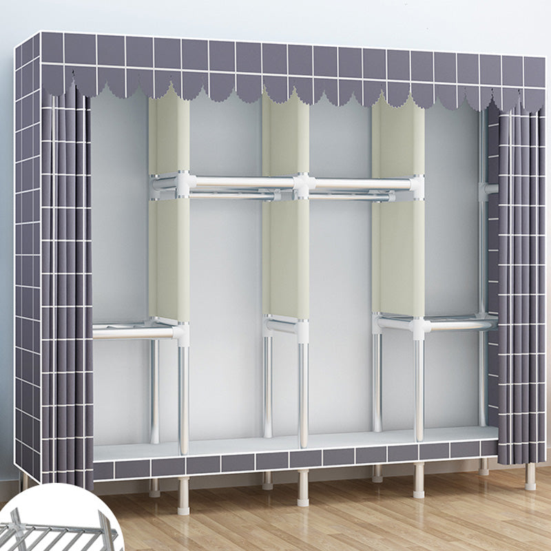Contemporary Style Wardrobe Armoire Bedroom Armoire with Leg and Shelves
